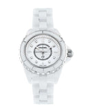 Chanel J12 Diamonds Quartz Mother of Pearl White Dial White Steel Strap Watch for Women - J12 H2570 Authentic Buy Shop Now