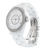 Chanel J12 Quartz Diamonds White Dial White Steel Strap Watch for Women - J12 H3110 Authentic Buy Shop Now