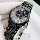 Citizen Tsuyosa Automatic Camouflage Black Dial Black Steel Strap Watch For Men - NJ0155-87E Authentic Buy Shop Now