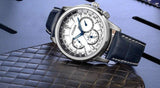 Citizen Eco Drive Calendrier White Dial Blue Leather Strap Watch For Men - BU2020-11A Authentic Buy Shop Now