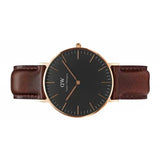 Daniel Wellington Classic Bristol Black Dial Brown Leather Strap Watch for Men - DW00100137 Authentic Buy Shop Now