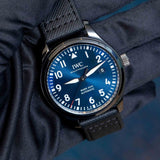 IWC Pilot’s Watch Mark XVIII Edition “Laureus Sport for Good Foundation" Blue Dial Black Nylon Strap Watch for Men - IW324703 Authentic Buy Shop Now