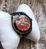 Gucci Dive Quartz Red Dial Black Rubber Strap Watch For Men - YA136325 Authentic Buy Shop Now