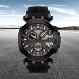 Tissot T Race Chronograph Anthracite Black Dial Black Silicone Strap Watch For Men - T115.417.37.061.03 Authentic Buy Shop Now