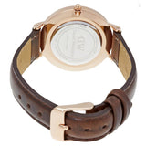 Daniel Wellington Classic Petite Bristol White Dial Brown Leather Strap Watch For Women - DW00100171 Authentic Buy Shop Now