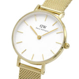 Daniel Wellington Classic Petite Evergold White Dial Gold Mesh Bracelet Watch For Women - DW00100350 Authentic Buy Shop Now