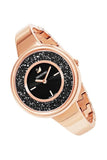 Swarovski Crystalline Pure Black Dial Rose Gold Steel Strap Watch for Women - 5295334 Authentic Buy Shop Now