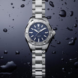 Tag Heuer Aquaracer Blue Dial Silver Steel Strap Watch for Women - WBD131D.BA0748 Authentic Buy Shop Now