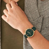 Fossil Neutra Chronograph Green Dial Green Leather Strap Watch for Women - ES5239 Authentic Buy Shop Now