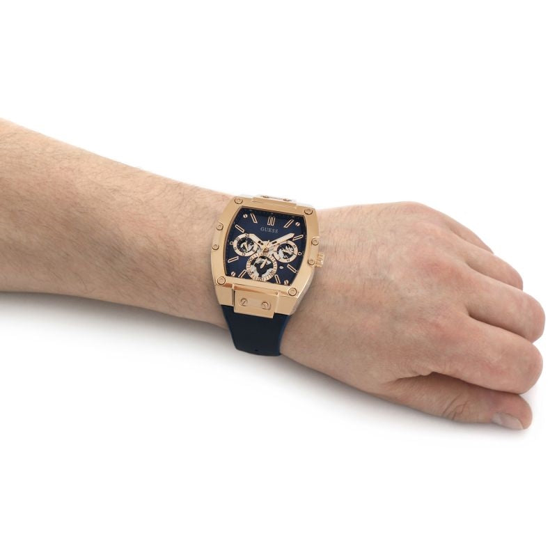 Guess Phoenix Multifunction Blue Dial Blue Rubber Strap Watch for Men - GW0202G4 Authentic Buy Shop Now