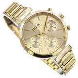 Hugo Boss Flawless Gold Dial Gold Steel Strap Watch for Women - 1502532 Authentic Buy Shop Now