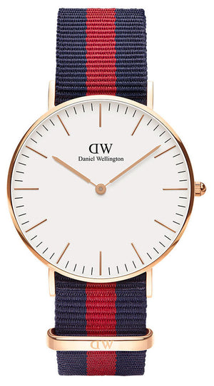 Daniel Wellington Classic Oxford White Dial Two Tone NATO Strap Watch For Women - DW00100029 Authentic Buy Shop Now