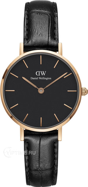 Daniel Wellington Classic Petite Reading Black Dial Black Leather Strap Watch For Women - DW00100223 Authentic Buy Shop Now
