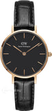 Daniel Wellington Classic Petite Reading Black Dial Black Leather Strap Watch For Women - DW00100223 Authentic Buy Shop Now