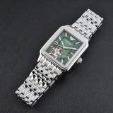 Emporio Armani Meccanico Automatic Green Dial Silver Steel Strap Watch For Men - AR60067 Authentic Buy Shop Now