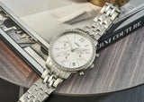 Fossil Neutra Chronograph Silver Dial Silver Steel Strap Watch for Women - ES5217 Authentic Buy Shop Now