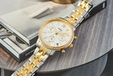 Fossil Neutra Chronograph Mother of Pearl White Dial Two Tone Steel Strap Watch for Women - ES5216 Authentic Buy Shop Now