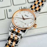 Mido Baroncelli III Automatic Mother of Pearl White Dial Two Tone Steel Strap Watch For Women - M7600.9.69.1 Authentic Buy Shop Now