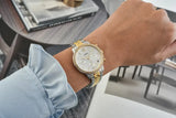 Fossil Neutra Chronograph Mother of Pearl White Dial Two Tone Steel Strap Watch for Women - ES5216 Authentic Buy Shop Now
