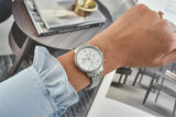 Fossil Neutra Chronograph Silver Dial Silver Steel Strap Watch for Women - ES5217 Authentic Buy Shop Now