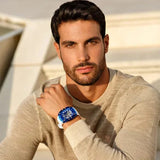 Guess Phoenix Multifunction Blue Dial White Rubber Strap Watch for Men - GW0499G6 Authentic Buy Shop Now