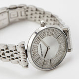 Emporio Armani Gianni T-Bar Quartz Silver Dial Silver Steel Strap Watch For Women - AR11445 Authentic Buy Shop Now
