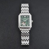 Emporio Armani Meccanico Automatic Green Dial Silver Steel Strap Watch For Men - AR60067 Authentic Buy Shop Now