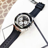 Guess Empire Chronograph Black Dial Black Silicon Strap Watch For Men - GW0583G1 Authentic Buy Shop Now