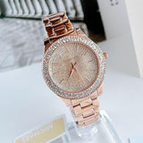 Michael Kors Liliane Three Hand Rose Gold Dial Rose Gold Steel Strap Watch For Women - MK4651 Authentic Buy Shop Now