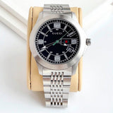 Gucci G Timeless Black Dial Silver Steel Strap Watch For Men - YA126201 Authentic Buy Shop Now