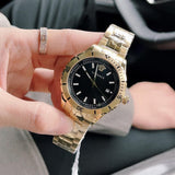 Versace Hellenyium Quartz Black Dial Gold Steel Strap Watch For Men - VE3A00820 Authentic Buy Shop Now