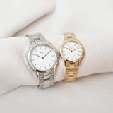 Daniel Wellington Iconic Link White Dial Silver Steel Strap Watch for Women - DW00100203 Authentic Buy Shop Now