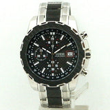 Guess Octane Chronograph Black Dial Two Tone Steel Strap Watch for Men - W1046G1 Authentic Buy Shop Now