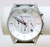 Emporio Armani Sport Chronograph White Dial White Silicone Strap Watch For Men - AR5859 Authentic Buy Shop Now