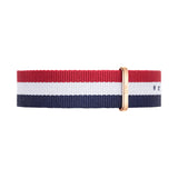 Daniel Wellington Classic Cambridge White Dial Two Tone NATO Strap Watch For Men - DW00100003 Authentic Buy Shop Now
