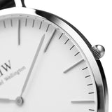 Daniel Wellington Classic Canterbury White Dial Two Tone Nylon Strap Watch For Men - DW00100016 Authentic Buy Shop Now