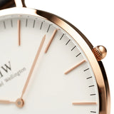 Daniel Wellington Classic Glasgow White Dial Two Tone NATO Strap Watch For Women - DW00100031 Authentic Buy Shop Now