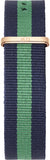 Daniel Wellington Classic Warwick White Dial Two Tone Nylon Strap Watch for Men - DW00100005 Authentic Buy Shop Now