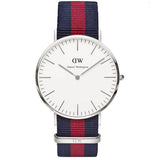 Daniel Wellington Classic Oxford White Dial Two Tone Nylon Strap Watch For Men - DW00100015 Authentic Buy Shop Now
