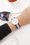 Daniel Wellington Classic South Hampton White Dial Two Tone Nylon Strap Watch For Women - DW00100034 Authentic Buy Shop Now