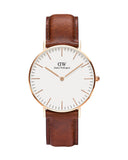 Daniel Wellington Classic St. Mawes White Dial Brown Leather Strap Watch for Men - DW00100035 Authentic Buy Shop Now