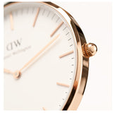 Daniel Wellington Classic Glasgow White Dial Two Tone NATO Strap Watch For Women - DW00100031 Authentic Buy Shop Now