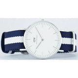 Daniel Wellington Classic Glasgow White Dial Two Tone NATO Strap Unisex Watch - DW00100047 Authentic Buy Shop Now