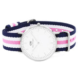 Daniel Wellington Classic Southampton White Dial Three Tone Nylon Strap Watch For Women - DW00100050 Authentic Buy Shop Now