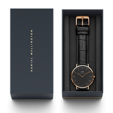 Daniel Wellington Classic Reading Black Dial Black Leather Strap Watch For Men - DW00100129 Authentic Buy Shop Now