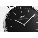 Daniel Wellington Classic York Black Dial Brown Leather Strap Watch For Men - DW00100134 Authentic Buy Shop Now