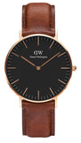 Daniel Wellington Classic Petite Bristol Black Dial Brown Leather Strap Watch For Women - DW00100221 Authentic Buy Shop Now
