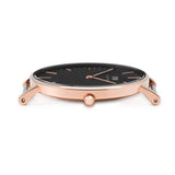 Daniel Wellington Classic York Black Dial Brown Leather Strap Watch For Women - DW00100140 Authentic Buy Shop Now