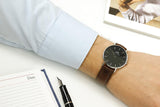 Daniel Wellington Classic Bristol Black Dial Brown Leather Strap Watch For Men - DW00100143 Authentic Buy Shop Now