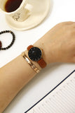 Daniel Wellington Classic Petite Durham Black Dial Brown Leather Strap Watch For Women - DW00100166 Authentic Buy Shop Now